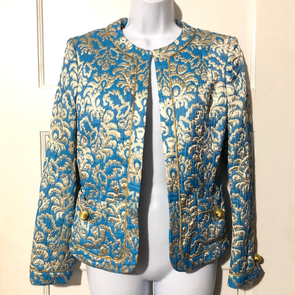 United Bamboo Round Neck Blazer Shells Paisley
